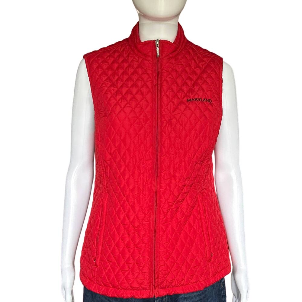 Campus Drive University of Maryland Terrapins Womens Red Vest Large